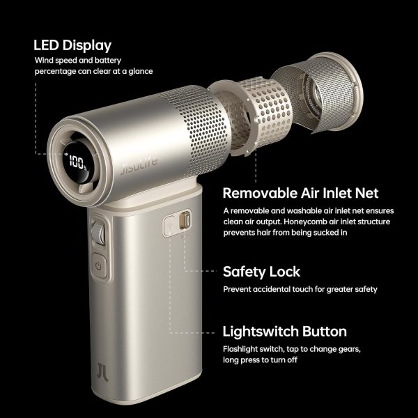 Jisulife Handheld Fan Ultra 2 9000mAh - Golden - Image 6