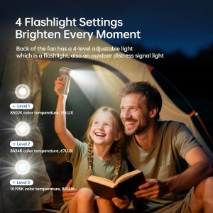 Jisulife Handheld Fan Ultra 2 9000mAh - Light Brown - Image 7