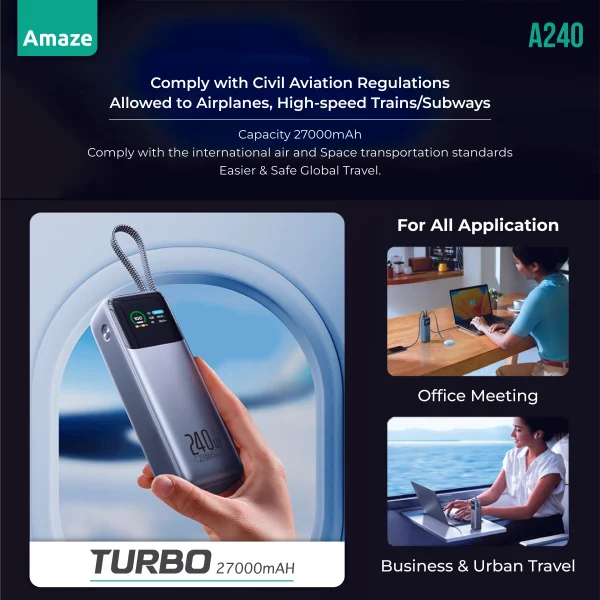 Amaze A240 27000mAh 240W Power Bank - BIS - Image 2
