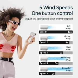 Jisulife Handheld Fan Life 9 3600mAh - Light Grey - Image 4