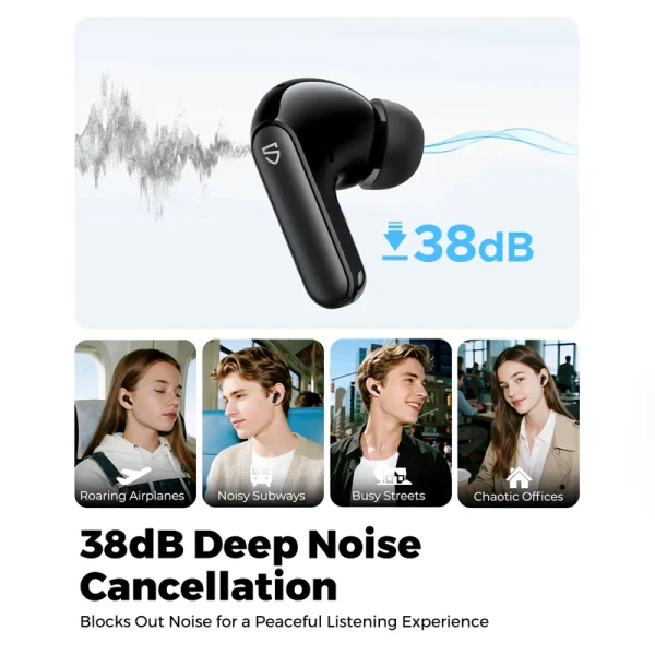 Soundpeats Q3 Pro Wireless Earbuds - Black - GC - Image 11