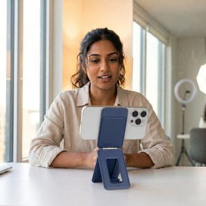 Magnetic Tripod Stand & Wallet by Skip the Noise - Blue - Image 2