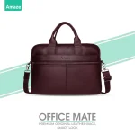 Amaze A925 Executive Original Leather Bag 15.6inch - Brown - BIS - Image 2