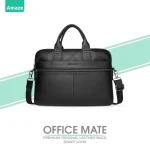 Amaze A925 Executive Original Leather Bag 15.6inch - Black - BIS - Image 2