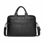 Amaze A925 Executive Original Leather Bag 15.6inch - Black - BIS