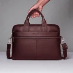 Amaze A925 Executive Original Leather Bag 15.6inch - Brown - BIS - Image 3