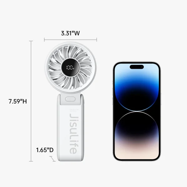 Jisulife Handheld Fan Life 7 5000mAh - Light Grey - Image 3