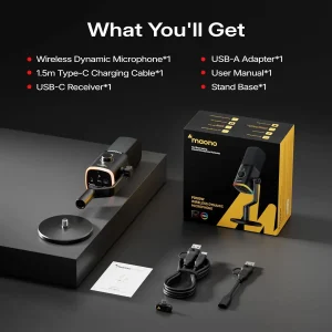 Maono Wireless USB Microphone - PD100W  - OP - Image 2
