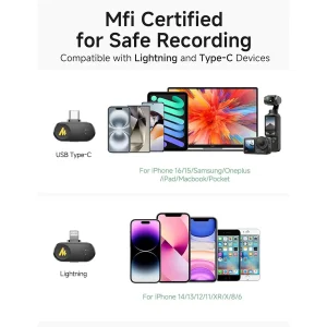 Maono Wave T1 Mini Wireless Lavalier Microphone - T1 Mini Pbc2 - OP - Image 2