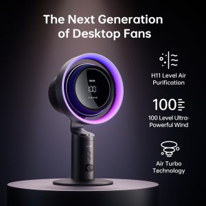Jisulife Table Fan Pro3 10000mAh - Dark Grey - Image 2