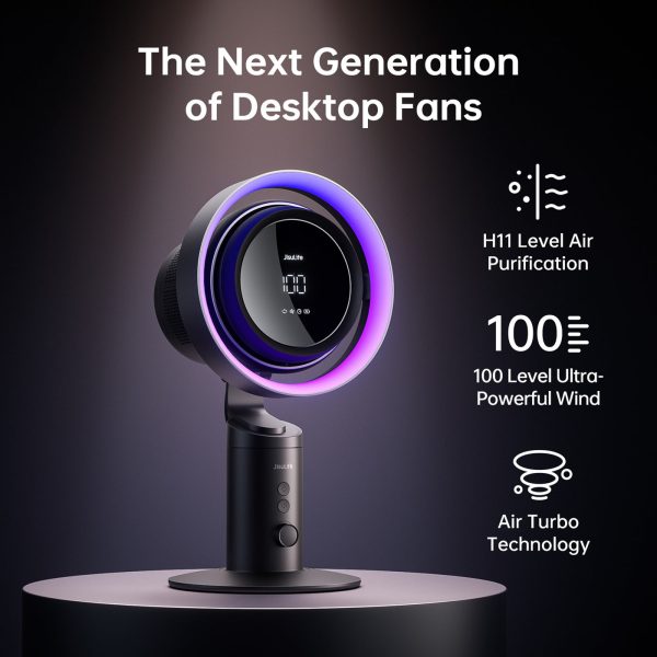 Jisulife Table Fan Pro3 10000mAh - Dark Grey - Image 2