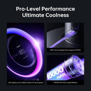 Jisulife Table Fan Pro3 10000mAh - Dark Grey - Image 7