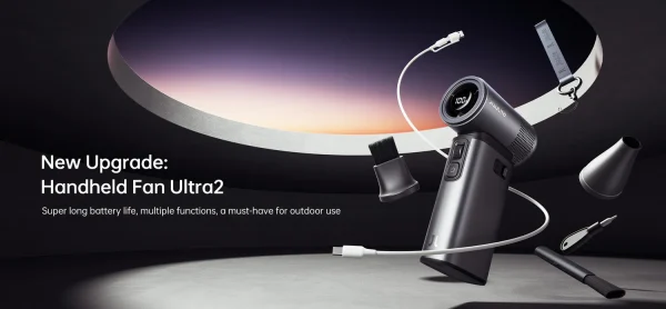 Jisulife Handheld Fan Ultra 2 9000mAh - Golden - Image 4