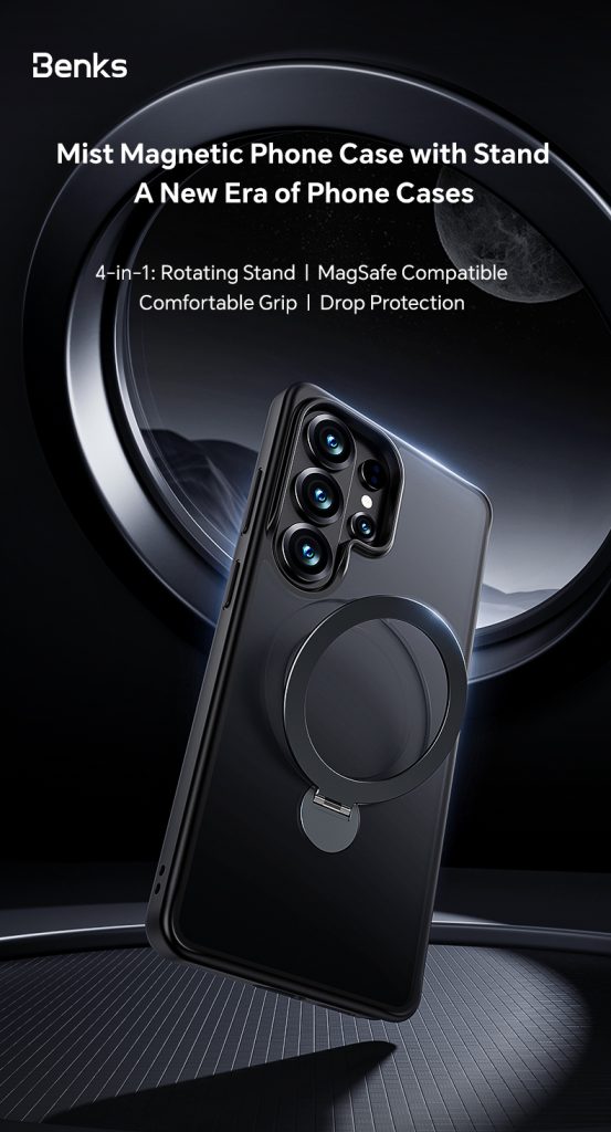 Galaxy S26 Ultra Benks Mist Magnetic Case With Stand - Black - Image 2