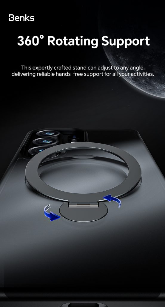 Galaxy S26 Ultra Benks Mist Magnetic Case With Stand - Black - Image 3