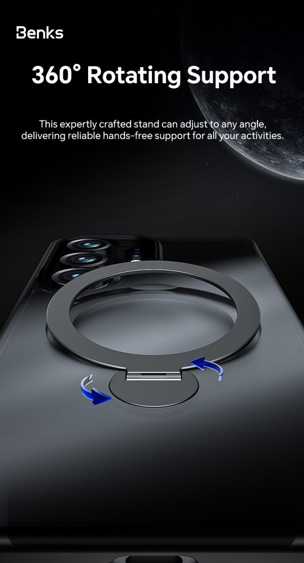 Galaxy S26 Ultra Benks Mist Magnetic Case With Stand - Black - Image 6