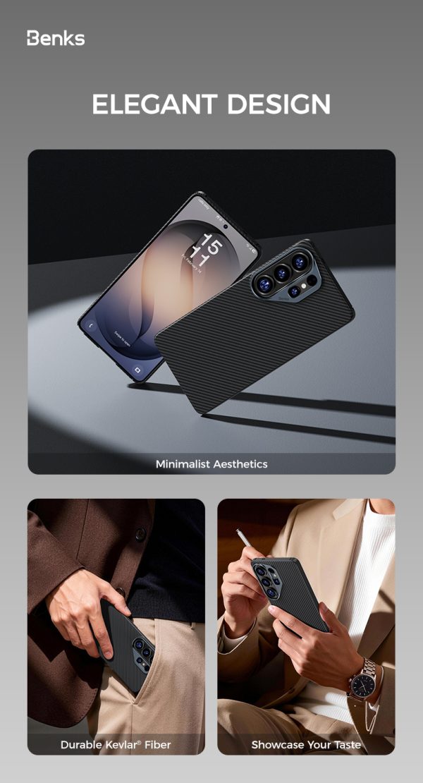 Galaxy S26 Ultra Benks ArmorAir 600D Built with Kevlar Case - Black - Image 8