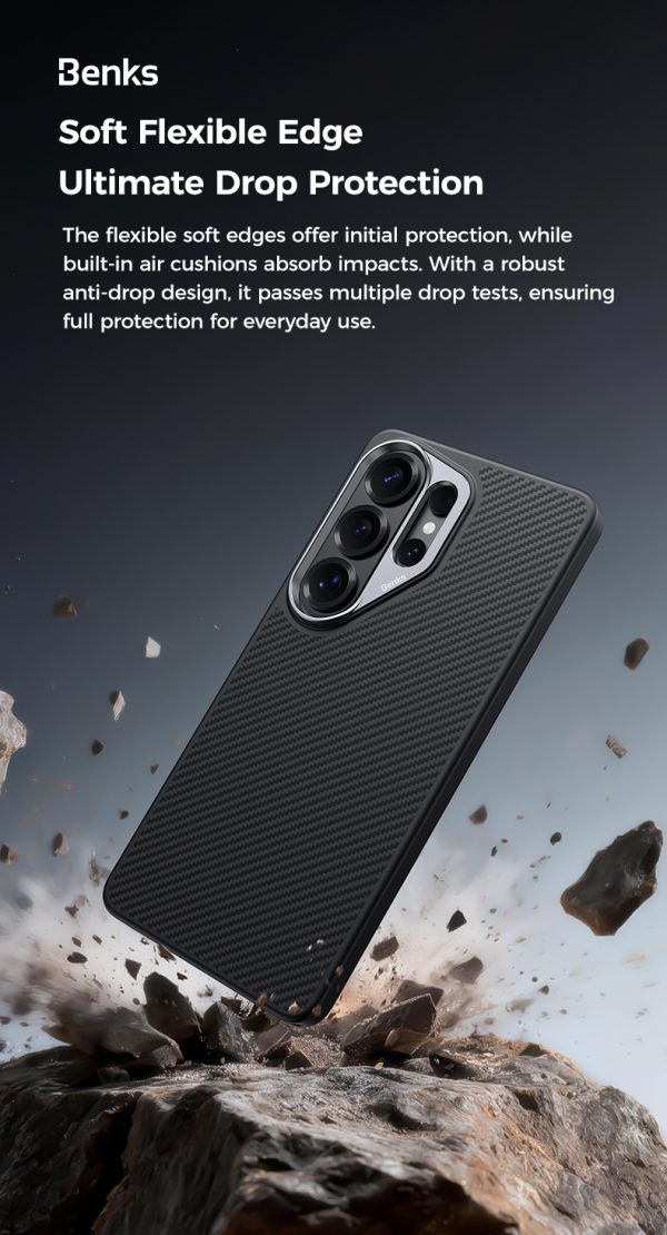 Galaxy S26 Ultra Benks ArmorPro Built with Kevlar Case - Black - Image 8