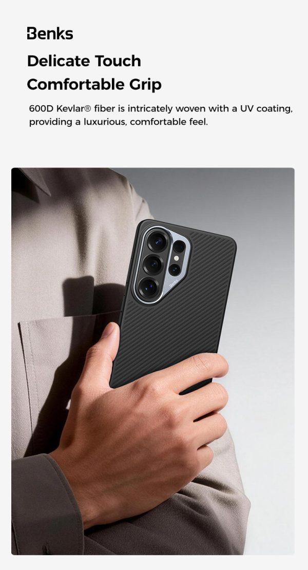 Galaxy S26 Ultra Benks ArmorPro Built with Kevlar Case - Black - Image 9