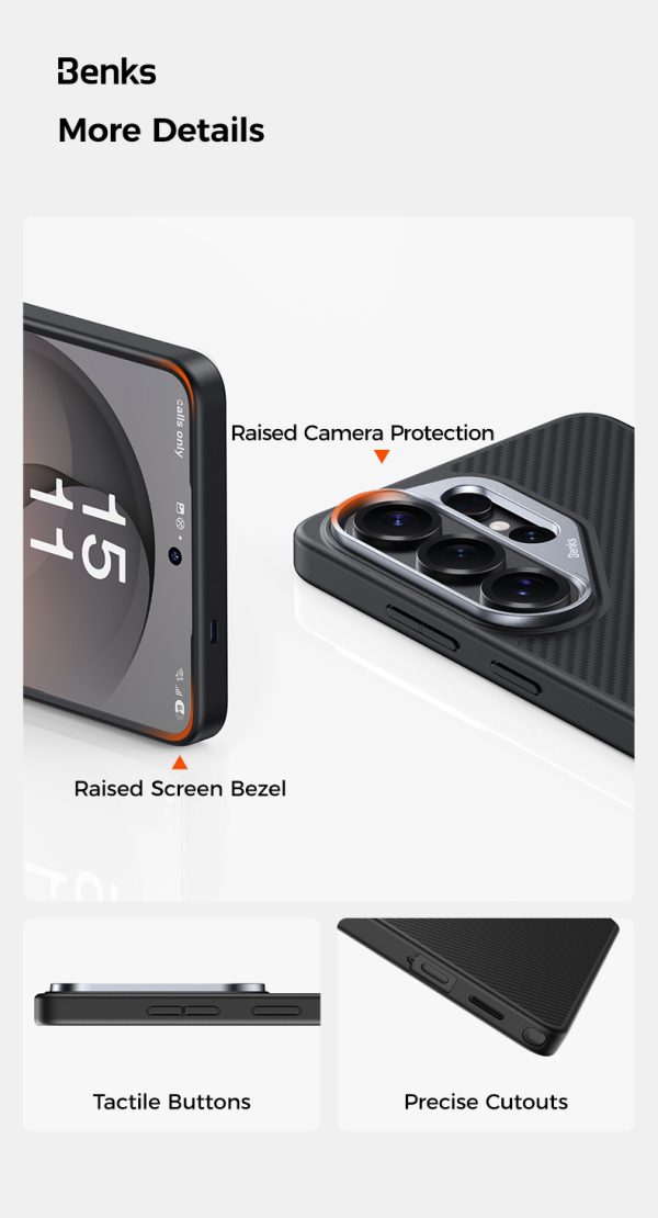 Galaxy S26 Ultra Benks ArmorPro Built with Kevlar Case - Black - Image 10