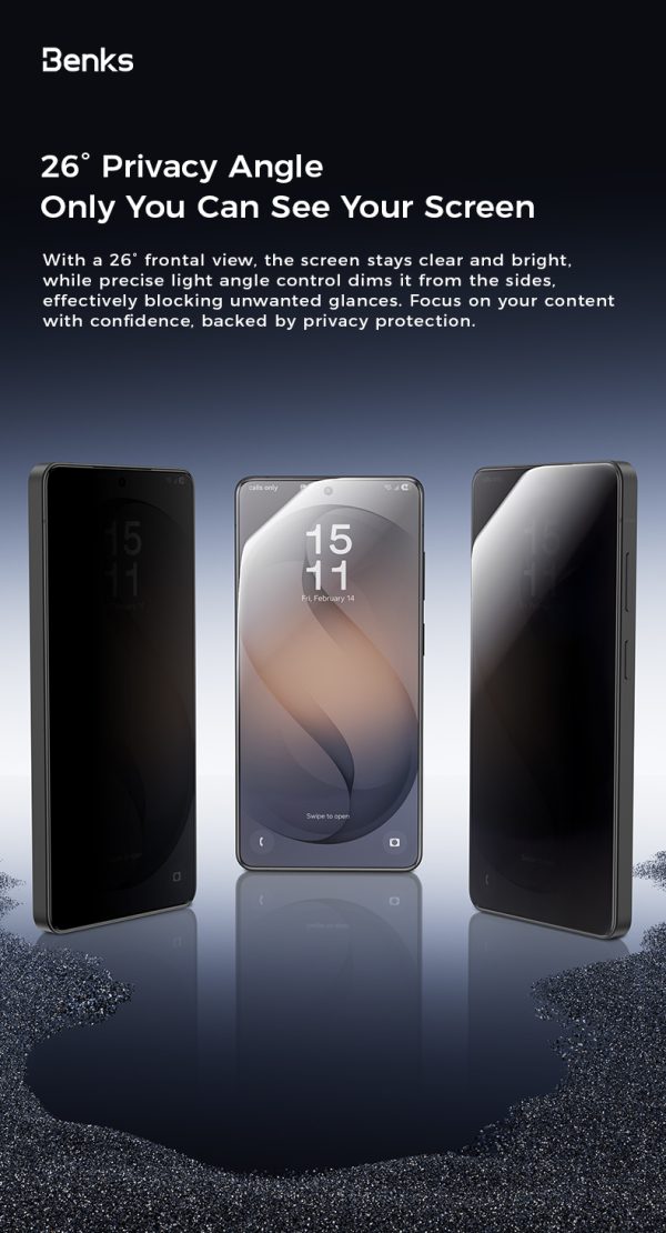 Galaxy S26 Ultra Benks Ultra Shield Privacy Protector - Black - Image 12