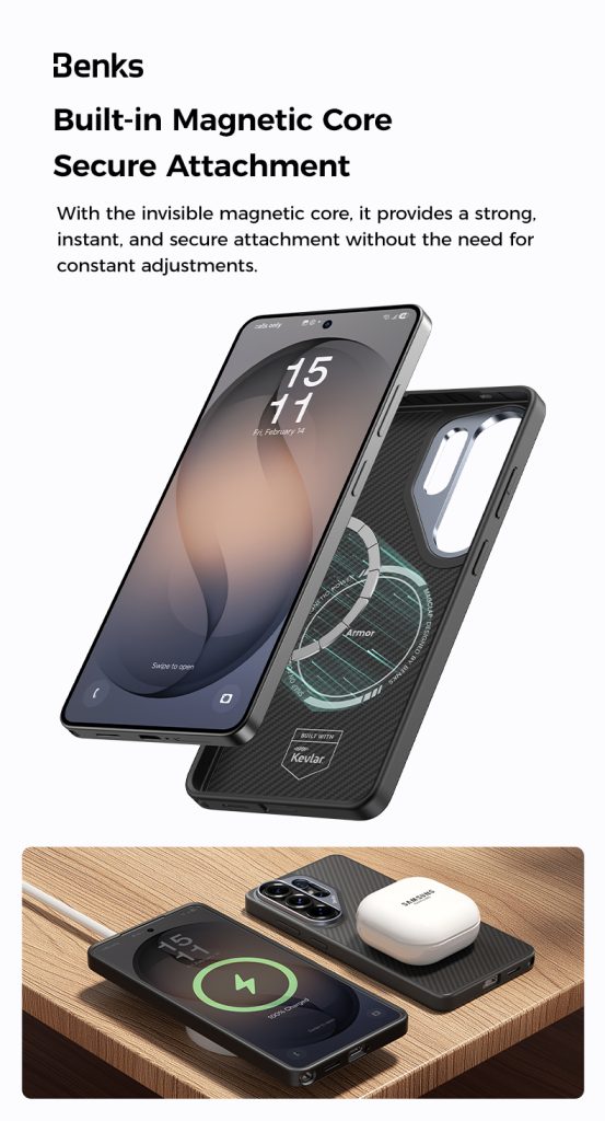 Galaxy S26 Ultra Benks ArmorPro Built with Kevlar Case - Black - Image 7