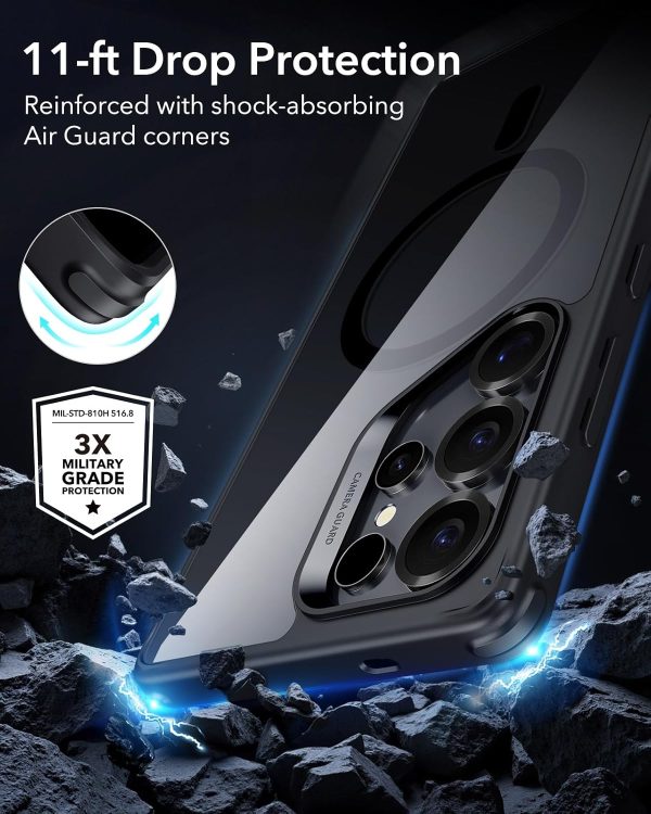 Samsung S25 Ultra ESR Classic Hybrid Halolock Case - Clear Black - Image 9