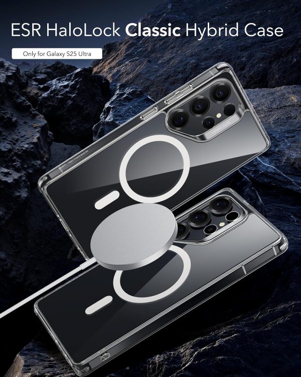 Samsung S25 Ultra ESR Classic Hybrid Halolock Case - Clear - Image 8
