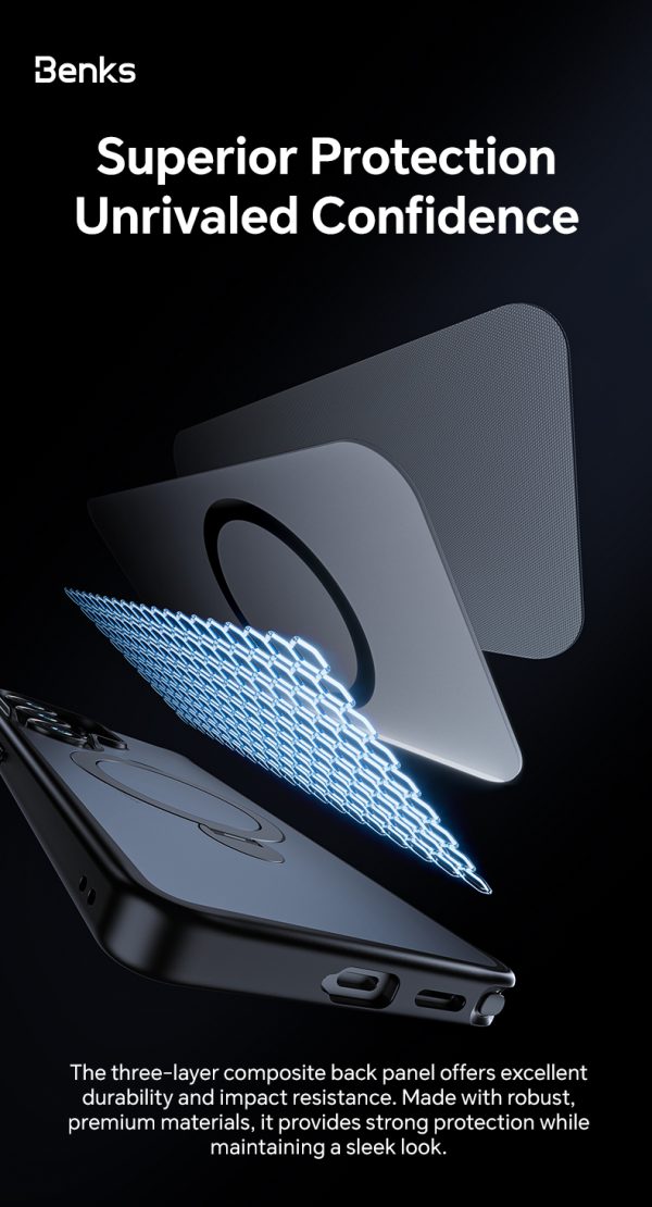 Galaxy S26 Ultra Benks Mist Magnetic Case With Stand - Black - Image 12