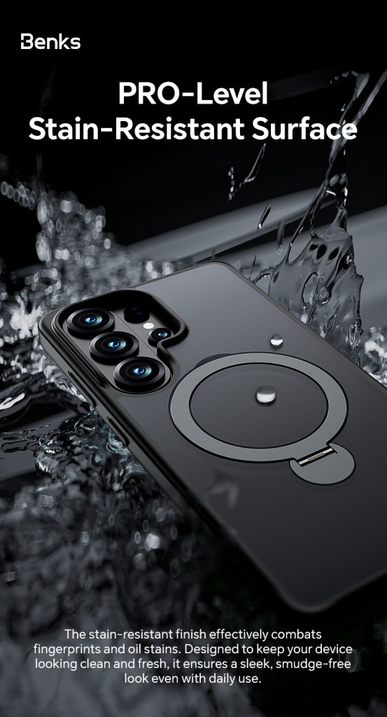 Galaxy S26 Ultra Benks Mist Magnetic Case With Stand - Black - Image 10