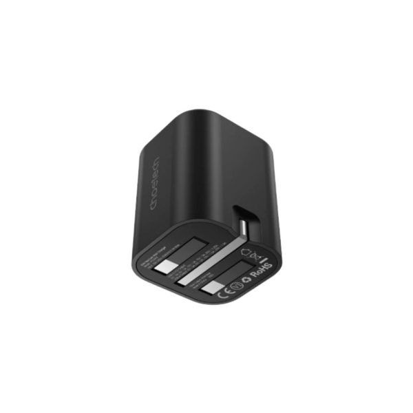 Choetech PD3068 65W 2A1C GaN Wall Charger UK - Black - Image 2