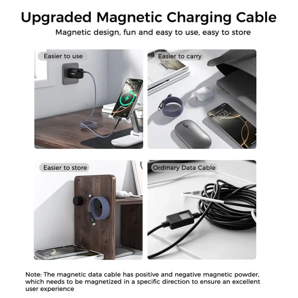 Choetech  XCC-1081 USB-C To USB-C Magnet Cable 1M - Blue - Image 5