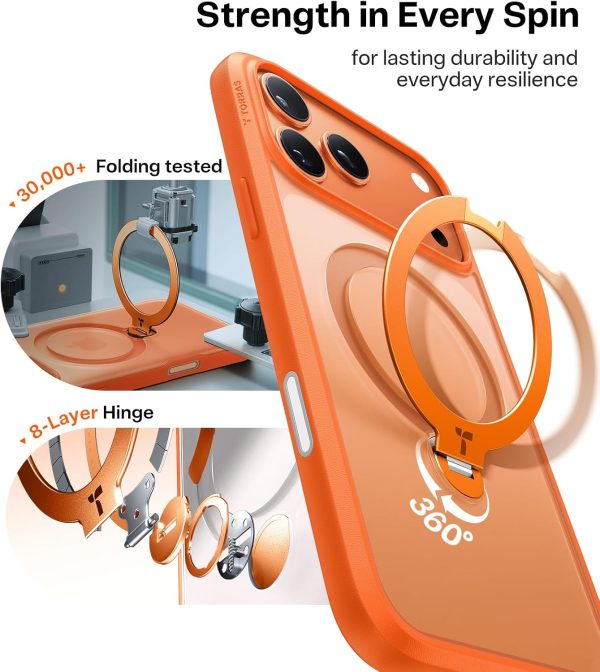 iPhone 17 Pro Max Torras Ostand Spin Case - Navy Blue - P - Image 6