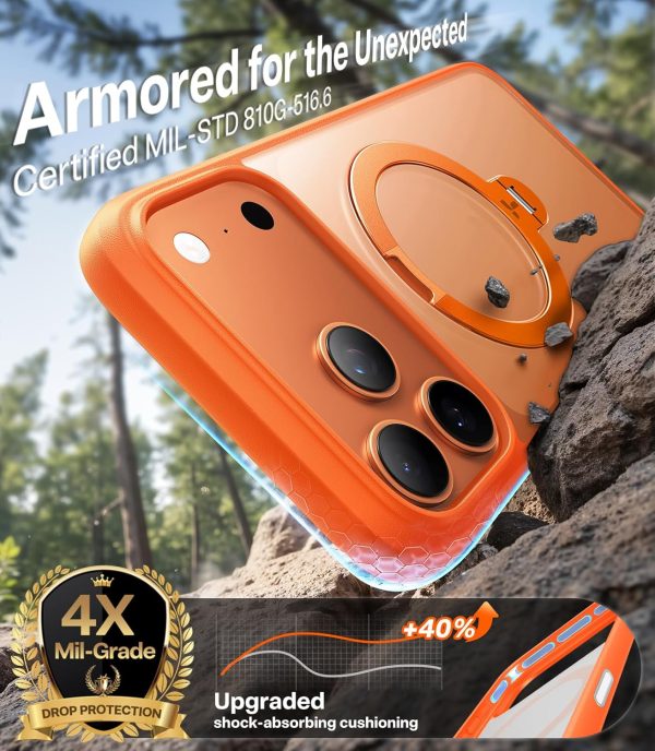 iPhone 17 Pro Max Torras Ostand Spin Case - Navy Blue - P - Image 2