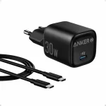 Anker Zolo 30w Usb-C Charger with 3ft Braided Usb-C to Usb-C Cable - B2698L11 - Black - OP