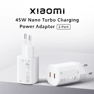 Xiaomi 45W Nano Turbo Charging Power Adapter 2 Port - White - Image 2