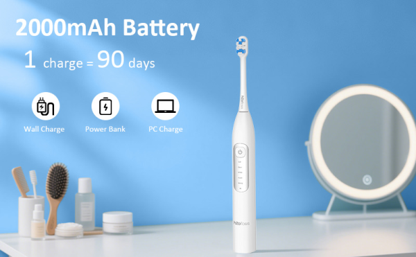 H2O Floss Sonic Sweep Electric Toothbrush BT-02 - Pink - Image 11