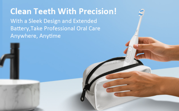 H2O Floss Sonic Sweep Electric Toothbrush BT-02 - Pink - Image 8