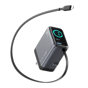 Taar OMI 100W Gan Charger Interactive Display with Retractable Type C Cable - Black - Image 7