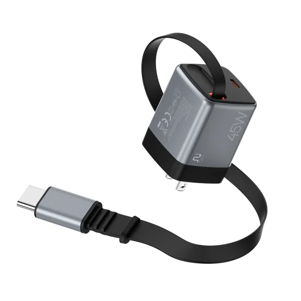 Taar OMI 45W with Retractable USB-C Cable - Black - Image 4