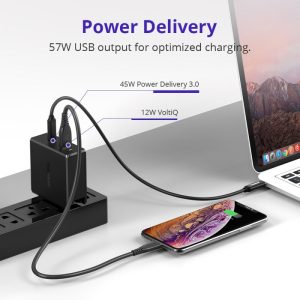 Tronsmart WCP03 57W Wall Charger - Black - BB - Image 2