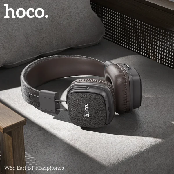 Hoco W56 Earl Wireless Headphones - Brown - Image 3