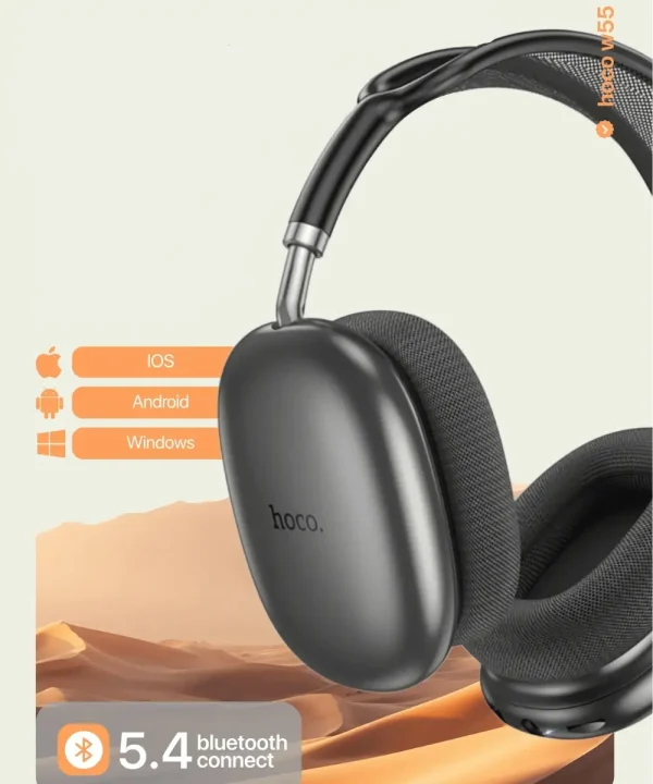 Hoco W55 Pleasing Wireless Headphones - Green - Image 4