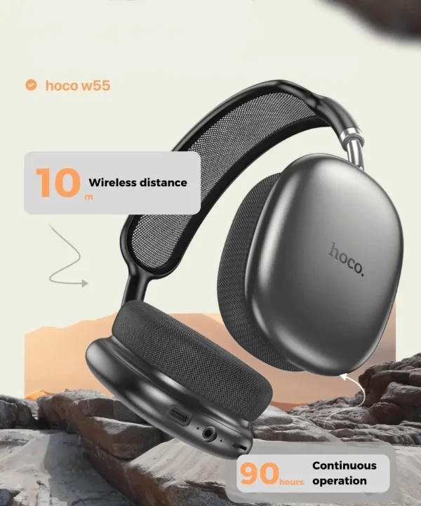 Hoco W55 Pleasing Wireless Headphones - Green - Image 3