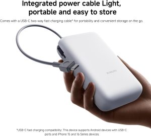 Xiaomi Power Bank 20000mAh Integrated Cable - Dark Grey - Image 8