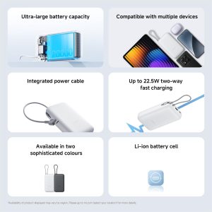 Xiaomi Power Bank 20000mAh Integrated Cable - Dark Grey - Image 7