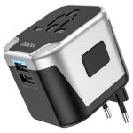 Hoco AC5 Level Dual Port Travel Adapter - Black