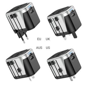Hoco AC5 Level Dual Port Travel Adapter - Black - Image 4