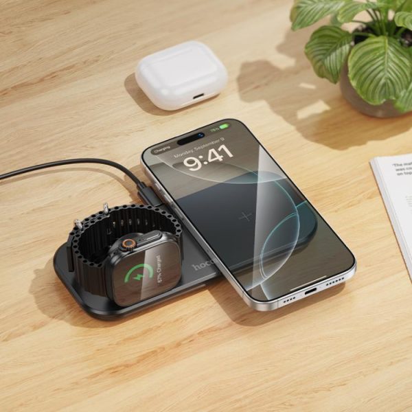 Hoco CW65 North 3 in 1 Desktop Wireless - Black - Image 2