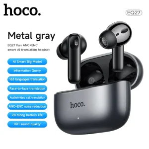 Hoco EQ27 Fun Earbuds - Grey - Image 5